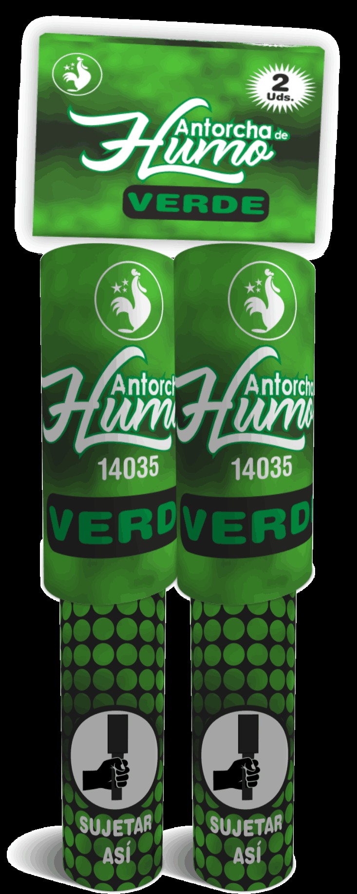 Antorcha humo verde 2u.