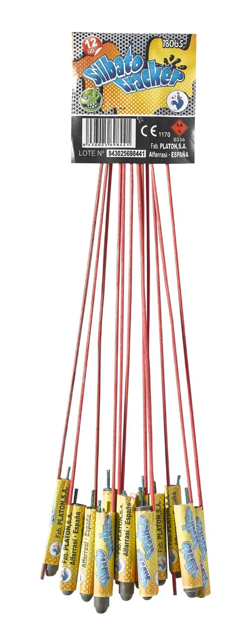 Volador silbato cracker 12u.