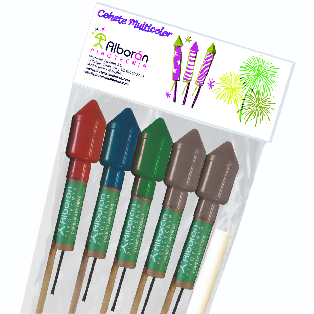 Cohete multicolor alborÁn nº17 5u.