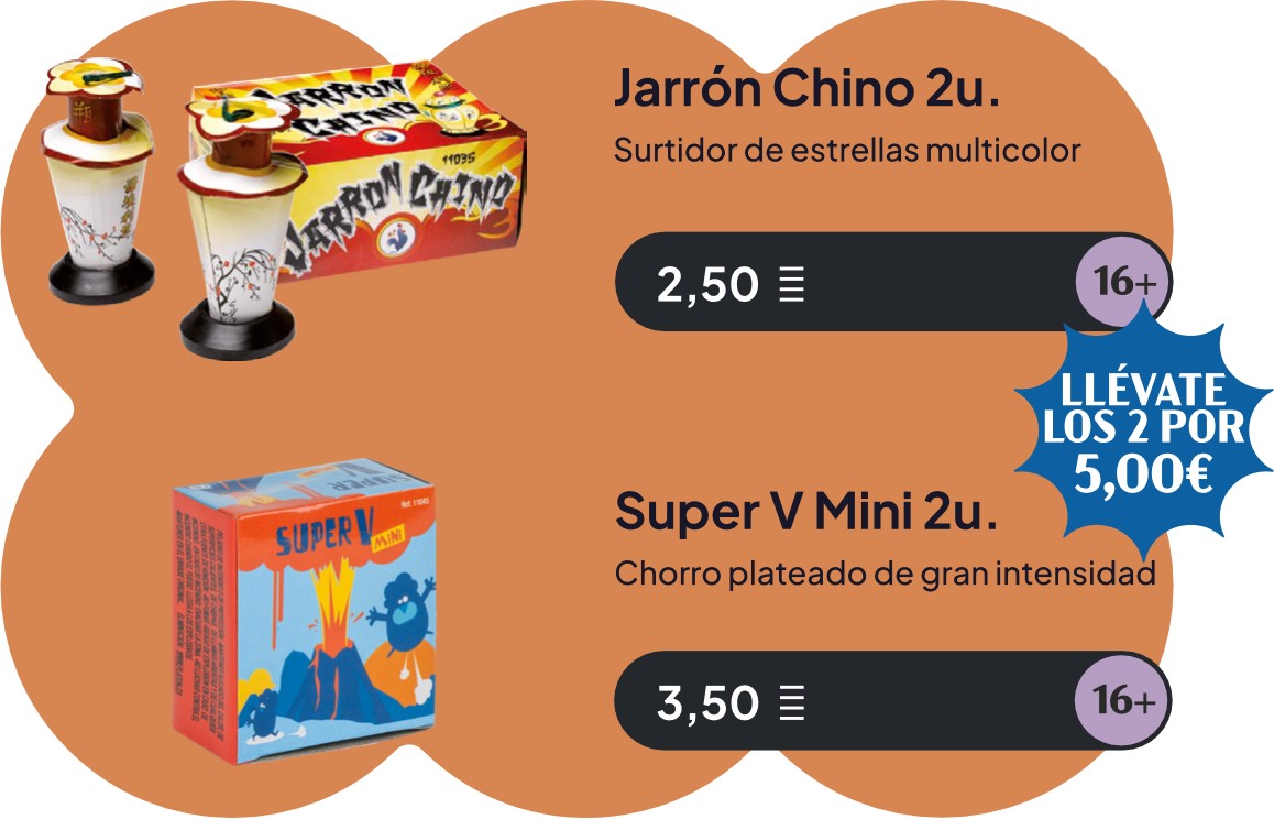 Oferta Jarrón Chino + Super V Mini